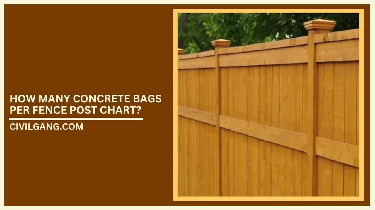 How Many Concrete Bags Per Fence Post Chart?