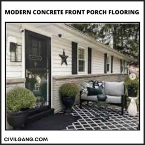 Modern Concrete Front Porch Flooring