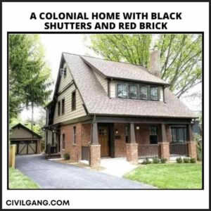 A Colonial Home with Black Shutters and Red Brick