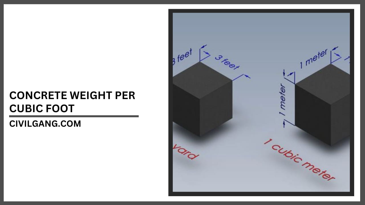 Concrete Weight Per Cubic Foot