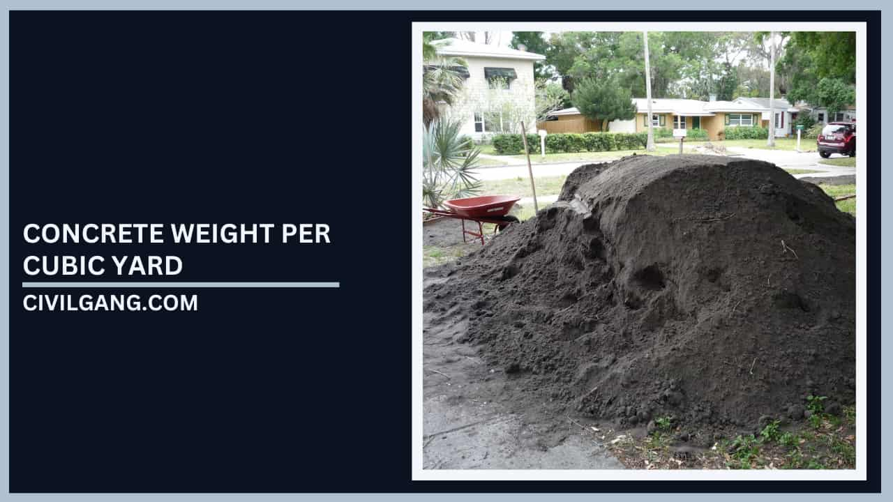 How Much Does a Yard of Concrete Weight Concrete Weight Per Cubic