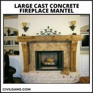 Large Cast Concrete Fireplace Mantel