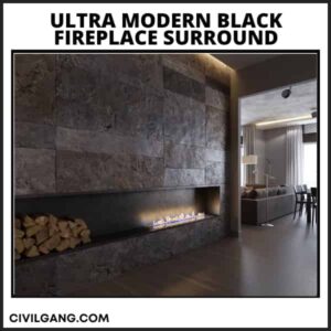 Ultra Modern Black Fireplace Surround