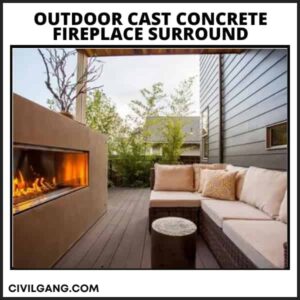 Outdoor Cast Concrete Fireplace Surround