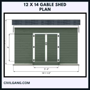 12 x 14 Gable Shed Plan