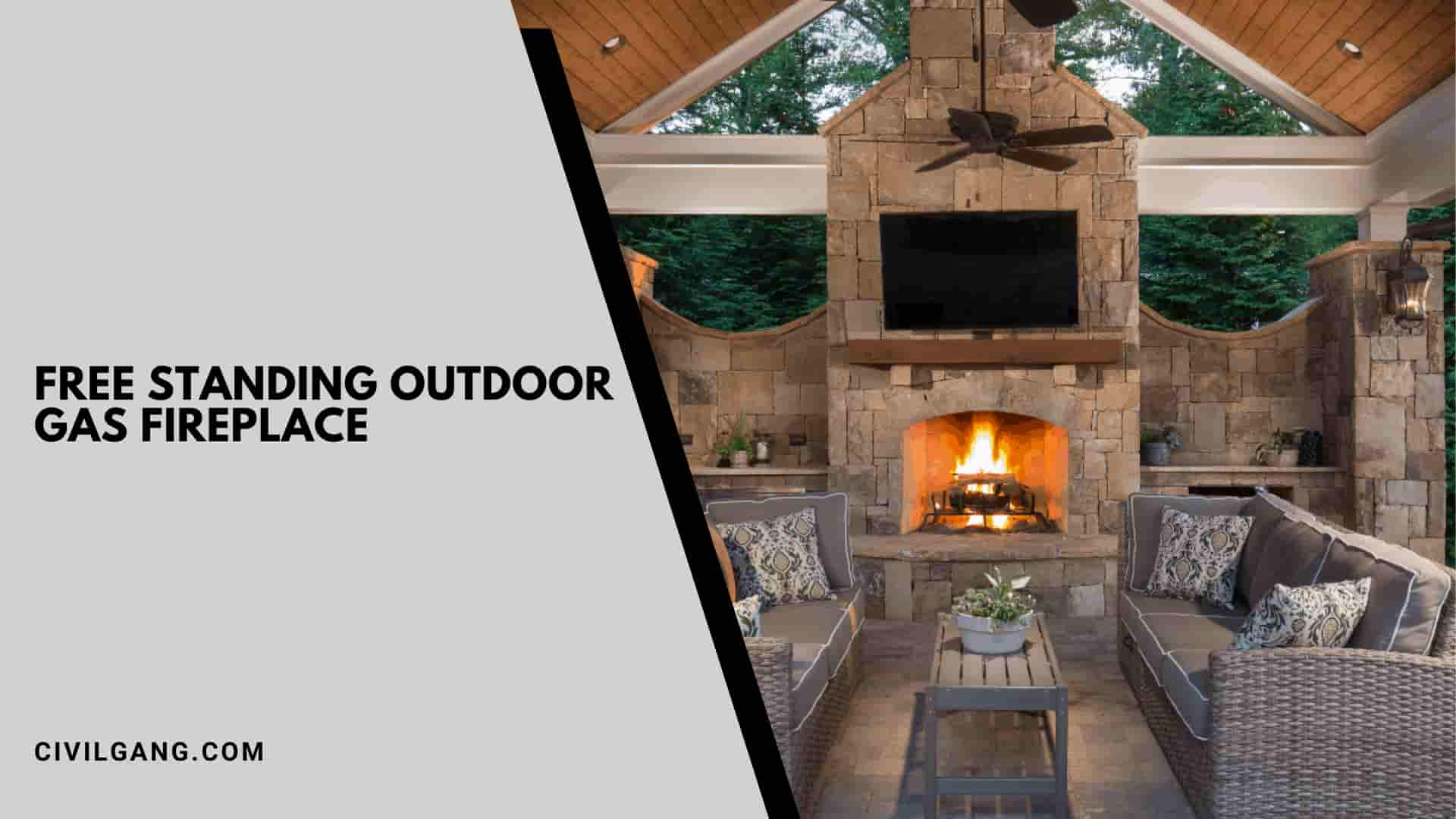 Free Standing Outdoor Gas Fireplace