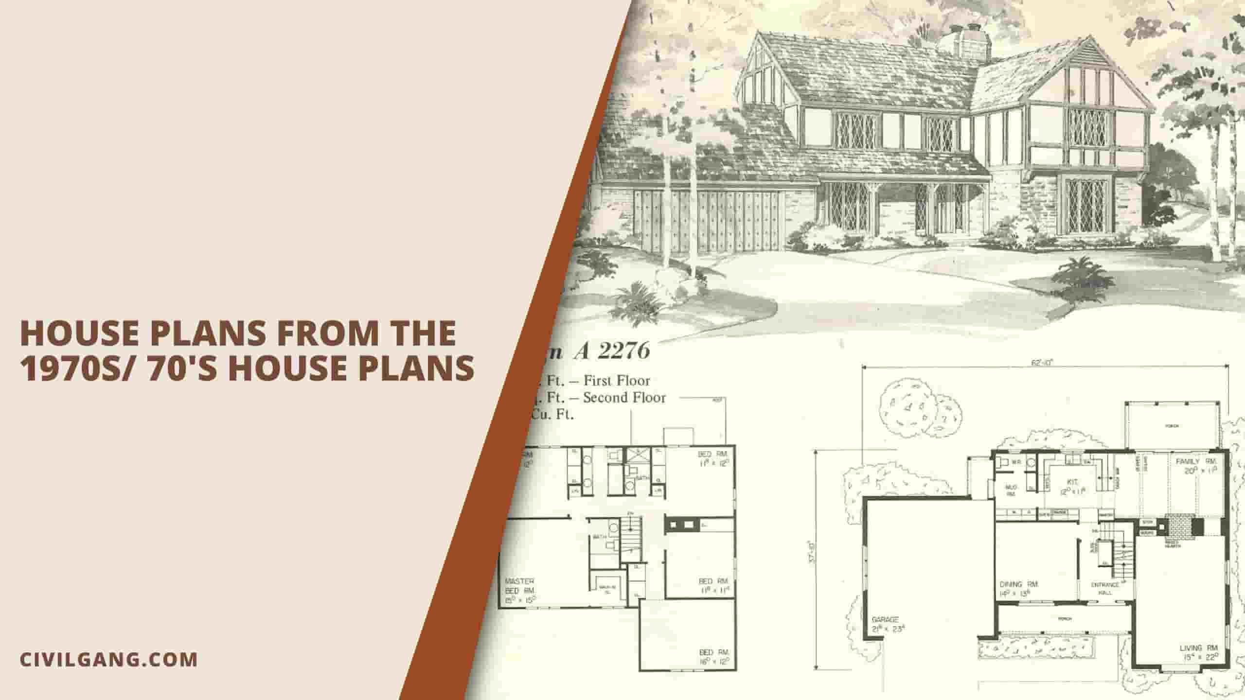 House Plans from the 1970s 70's House Plans