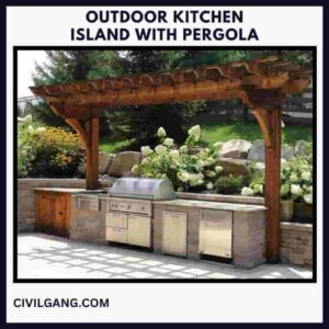 Outdoor Kitchen Island with Pergola