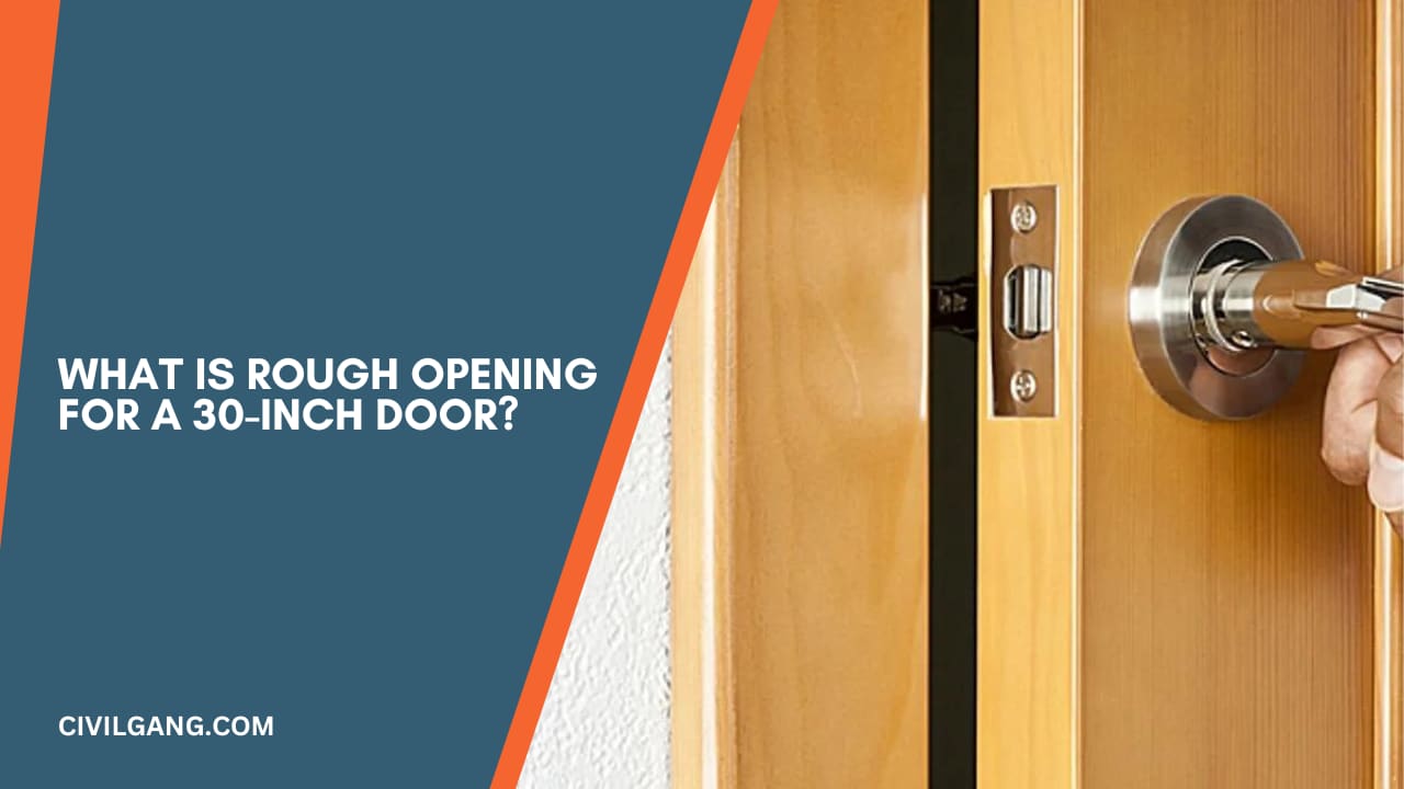 What Is Rough Opening for a 30-Inch Door?