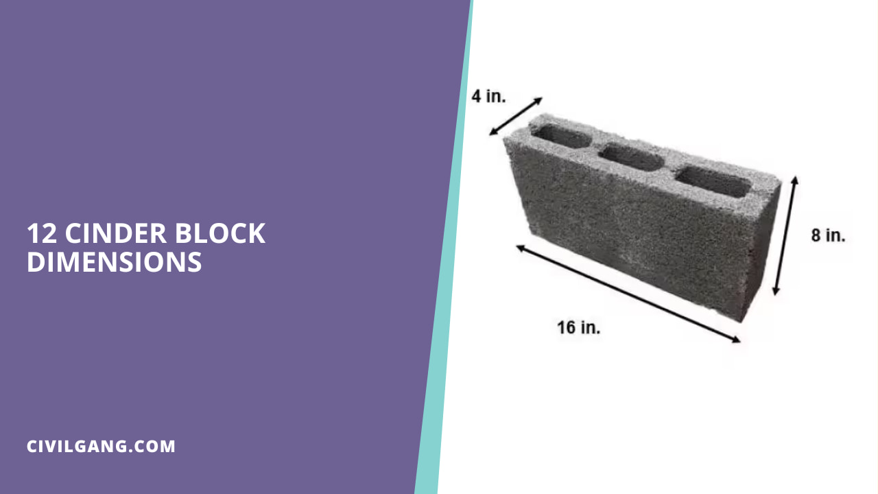 12 Cinder Block Dimensions