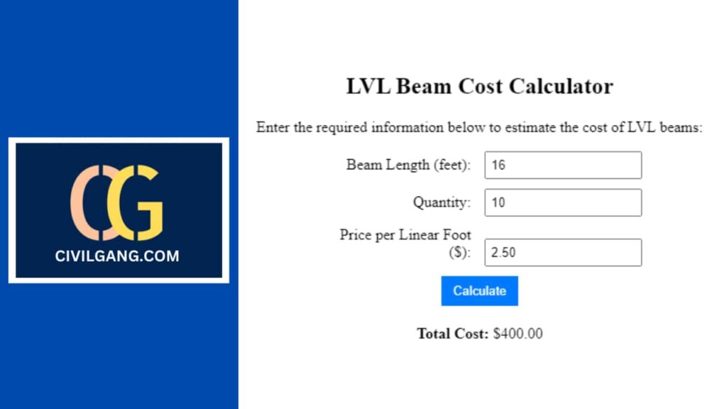 Lvl Beam Cost Calculator