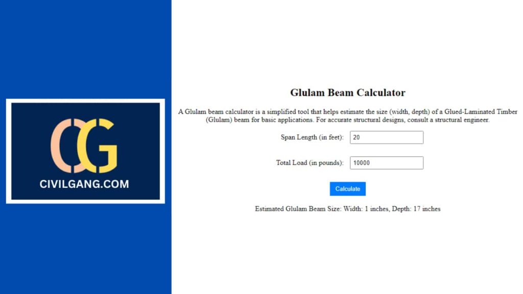 glulam beam calculator