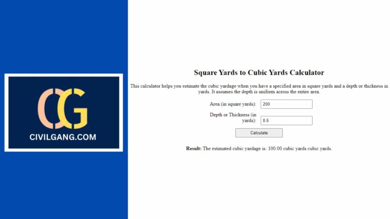 Sy to Cy Calculator - CivilGang